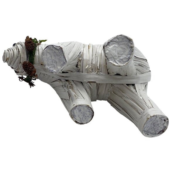 Crate and Barrel paper mache polar bear Christmas tree ornament White - Picture 5 of 5